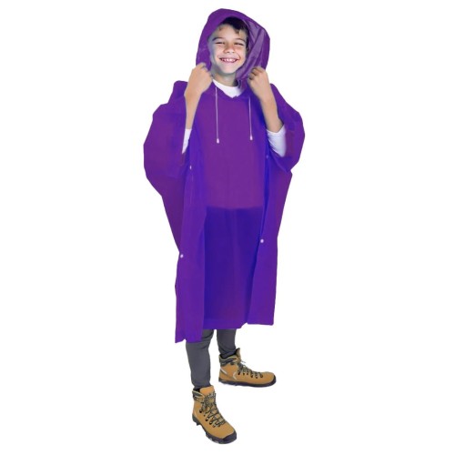 KA726 Płaszcz przeciwdeszczowy dziecięcy 120-160 cm poncho fioletowy 2.jpg