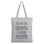 Torba na zakupy shopper szara – nie ma ideałów