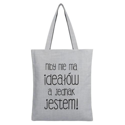 KA734 Torba na zakupy shopper szara – nie ma ideałów 1.jpg
