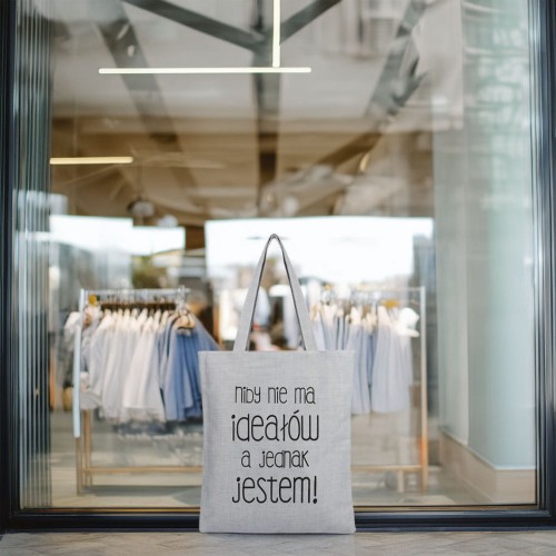 KA734 Torba na zakupy shopper szara – nie ma ideałów 2.jpg