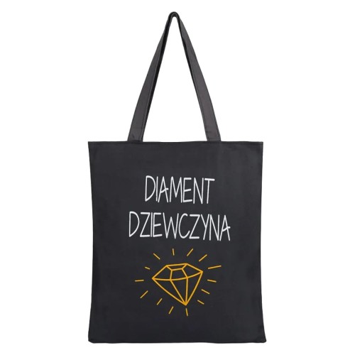 KA731 Torba na zakupy shopper czarna – diament dziewczyna 1.jpg