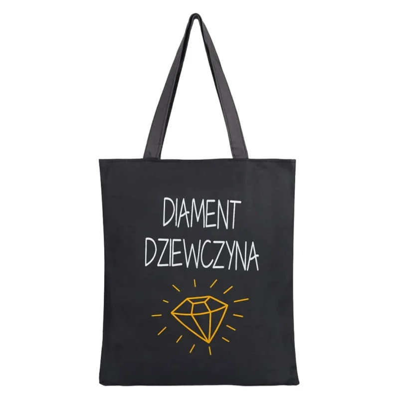 KA731 Torba na zakupy shopper czarna – diament dziewczyna 1.jpg
