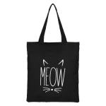Torba na zakupy shopper czarna– kot meow