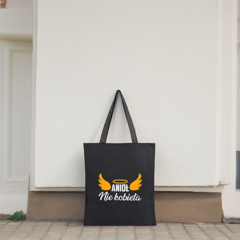 KA735 Torba na zakupy shopper czarna – anioł nie kobieta 2.jpg