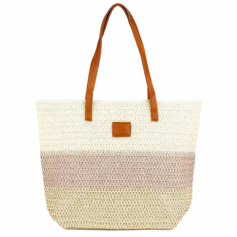 KA744 Torba plażowa, zakupowa duża pleciona BOHO 1.jpg