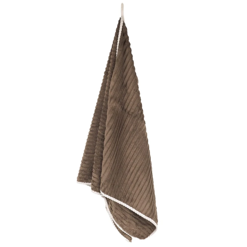 KA683 Ręcznik z mikrofibry brązowy 140×70cm z białym obszyciem 4.jpg